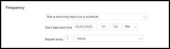 Nexpose Tag Report - Schedule Run Frequency